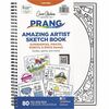Pacon Amazing Artist Sketch Book - 80 Pages - Black, White Cover - Perforated, Acid-free