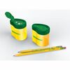 Dixon Two-Hole Pencil Sharpener - 2 Hole(s) - Yellow, Green - 1 Each