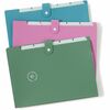 U Brands U-Eco 1/6 Tab Cut Letter Organizer Folder - 8 1/2" x 11" - 6" Expansion - 6 Pocket(s) - Polyethylene - Assorted - 0% Recycled - 3 / Pack