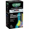 Curad Strip Antibacterial Ironman Bandages - 1" x 3.25" - 1Box - Assorted - Fabric
