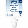 TORK Extra Mild Hand Washing Foam Soap - 33.8 fl oz (1000 mL) - Hand, Skin - Moisturizing - Clear - Fragrance-free, Dye-free, Color-free, Hygienic, Pa