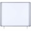 MasterVision Water-Resistant Enclosed Dry-Erase Board - 30" (2.5 ft) Width x 26.5" (2.2 ft) Height - White Lacquered Steel Surface - Anodized Aluminum