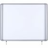 MasterVision Water-Resistant Enclosed Dry-Erase Board - 40" (3.3 ft) Width x 38.3" (3.2 ft) Height - White Lacquered Steel Surface - Anodized Aluminum