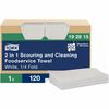 Tork 2-in-1 Scouring/Cleaning Foodservice Towels - 1 Ply - 13" x 21" - White - 120 / Carton