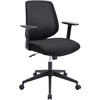 NuSparc Mid-Back Task Chair - Fabric Back - Mid Back - 5-star Base - Black - Armrest - 1 Each
