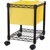 NuSparc Compact Mobile Cart - 4 Casters - x 15.5" Width x 14" Depth x 19.5" Height - Metal Frame - Black - 1 Each