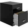 NuSparc File Cabinet - 14.2" x 18" x 19" - 2 x Drawer(s) for Box, File - Letter - Vertical - Locking Drawer, Glide Suspension, Nonporous Surface - Bla