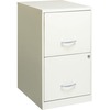 NuSparc File Cabinet - 14.2" x 18" x 24.5" - 2 x Drawer(s) for File - Letter - Vertical - Locking Drawer, Glide Suspension, Nonporous Surface - White 