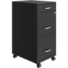 NuSparc Mobile File Cabinet - 14.2" x 18" x 29.5" - 3 x Drawer(s) for File, Box - Letter - Mobility, Locking Drawer, Glide Suspension, 3/4 Drawer Exte