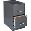 NuSparc Metal Vertical File Cabinet - 14.2" x 22" x 26.6" - 2 x Drawer(s) for File - Letter - Vertical - Glide Suspension, 3/4 Drawer Extension, Locki