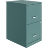 NuSparc File Cabinet - 14.2" x 18" x 24.5" - 2 x Drawer(s) for File - Letter - Vertical - Locking Drawer, Glide Suspension, Nonporous Surface - Teal -