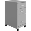 NuSparc 3-Drawer Organizer Metal File Cabinet - 14.2" x 18" x 26.7" - 3 x Drawer(s) for File, Box - Letter - Glide Suspension, 3/4 Drawer Extension, A