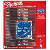 Sharpie Creative Markers, Water-Based Acrylic Markers, Brush Tip - Brush Marker Point Style - Assorted Water Based Ink - Black Barrel - 12 / Pack