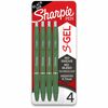Sharpie S-Gel, Fashion Barrel, Medium Point (0.7mm) - Medium, Bold Pen Point - 0.7 mm Pen Point Size - Retractable - Black Gel-based Ink - Forest Gree