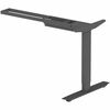 Lorell Sit-Stand 3rd-Leg Base - Black Base - 275 lb Capacity - Height Adjustable - 45" Height x 51.60" Width x 26.40" Depth - Assembly Required - 1 Ea
