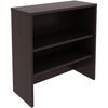 Lorell Essentials 2-shelf Stack-on Bookcase - 36" x 15"36" - 2 Shelve(s) - Material: Laminate, Metal - Finish: Espresso - Stackable, Cam Lock - For Bo