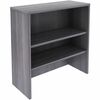 Lorell Essentials 2-shelf Stack-on Bookcase - 36" x 15"36" - 2 Shelve(s) - Material: Laminate, Metal - Finish: Weathered Charcoal - Stackable, Cam Loc