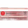 Pentonic Frosted Barrel Ballpoint Pens - Fine Pen Point - 0.7 mm Pen Point Size - Red - Frost, Pink Barrel - 10 / Box