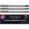 Pen-Tab Ballpoint Pen Set - 1 mm Pen Point Size - Multi - Nickel Silver Tip - 25 / Box