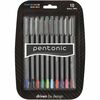 Pentonic Ballpoint Pen Set - 1 mm Pen Point Size - Assorted - Nickel Silver Tip - 10 / Pack