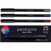 Pentonic Ballpoint Pen Set - 0.7 mm Pen Point Size - Assorted - Nickel Silver Tip - 25 / Box