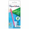 Paper Mate Flexgrip Ultra Recycled Pens - Medium Pen Point - 1 mm Pen Point Size - Retractable - Black - Green Rubberized, Pink, Orange, Blue Barrel -