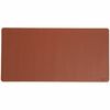 Smead Waterproof Desk Pad - Rectangular - 15.7" Width x 31.50000" Depth - Faux Suede - Vegan Leather - Saddle