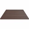 Lorell Hospitality/Conference/Lobby Bases & Tops - 0.1" Edge, 36" x 36"1" - Band Edge - Finish: Espresso - White Table Top - Sturdy - For Reception Ar