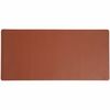 Smead Waterproof Desk Pad - Rectangular - 17" Width x 36" Depth - Faux Suede - Vegan Leather - Saddle