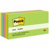Post-it&reg; Notes - Floral Fantasy Color Collection - 1400 - 3" x 3" - Square - 100 Sheets per Pad - Unruled - Limeade, Citron, Iris Infusion, Positi