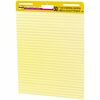 Post-it&reg; Self-Stick Easel Pads with Faint Rule - 30 Sheets - Stapled - Feint Blue Margin - 18.50 lb Basis Weight - 25" x 30" - Yellow Paper - Self