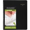 At-A-Glance Planner - Monthly - 1 Year - January - December - 1 Month Double Page Layout - 8" x 10" Sheet Size - Wire Bound - Simulated Leather - Blac