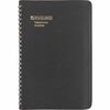 At-A-Glance Large Telephone/Address Book - Wire Bound - 5" Sheet Size - Black - Simulated Leather - 1 Each