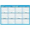 At-A-Glance Reversible Wall Calendar - Yearly - 12 Month - January 2024 - December 2024 - 36" x 24" Sheet Size - 1.25" x 1.25" Block - Blue, Gray - La