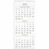 At-A-Glance 3-Month Wall Calendar - Large Size - Monthly - 15 Month - December 2024 - February 2026 - 3 Month Single Page Layout - 12" x 27" White She