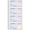 Adams Spiral 2-part Money/Rent Receipt Book - 200 Sheet(s) - Spiral Bound - 2 Part - 11" x 5.25" Form Size - White, Canary - Assorted Sheet(s) - 1 Eac