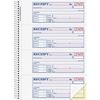 Adams Spiral 2-part Money/Rent Receipt Book - 200 Sheet(s) - Spiral Bound - 2 Part - 2.75" x 7.62" Form Size - White, Canary - Assorted Sheet(s) - 1 E