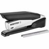 Bostitch InPower Spring-Powered Antimicrobial Desktop Stapler - 28 Sheets Capacity - 210 Staple Capacity - Full Strip - 1 Each - Silver, Black