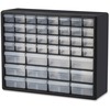 Akro-Mils 44-Drawer Plastic Storage Cabinet - 44 Compartment(s) - 15.8" Height6.4" Depth x 20" Length - Unbreakable, Stackable, Finger Grip - Black - 