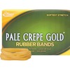 Alliance Rubber 20645 Pale Crepe Gold Rubber Bands - Size #64 - 1 lb Box - Approx. 490 Bands - 3 1/2" x 1/4" - Golden Crepe