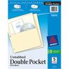 Avery&reg; Untabbed Double Pocket Dividers - 11.1" Height x 9.3" Width - 2 x Pockets Capacity - For Letter 8 1/2" x 11" Sheet - Ring Binder - Rectangu