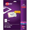 Avery&reg; Self-laminating ID Cards - 30 / Box - 2" Width x 3.3" Height - Laminated, Perforated, Printable, Durable, Perforated - White
