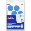 Avery&reg; 1-1/4" Color-Coding Labels - - Height1 1/4" Diameter - Removable Adhesive - Round - Laser, Inkjet - Light Blue - 12 / Sheet - 400 / Pack