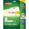 Avery TrueBlock File Folder Labels - 21/32" Width x 3 7/16" Length - Permanent Adhesive - Rectangle - Laser, Inkjet - Matte - Purple - Paper - 30 / Sh