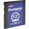 Avery&reg; Economy View Binder - 1/2" Binder Capacity - Letter - 8 1/2" x 11" Sheet Size - 100 Sheet Capacity - 3 x Round Ring Fastener(s) - 2 Interna