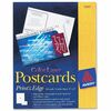 Avery&reg; Sure Feed Postcards - 97 Brightness - 6" x 4" - 80 / Box - Perforated, Heavyweight, Rounded Corner, Uncoated - White