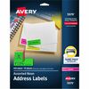 Avery&reg; Shipping Labels - 1" Width x 2 5/8" Length - Permanent Adhesive - Rectangle - Laser - Neon Magenta, Neon Green, Neon Yellow - Paper - 30 / 