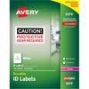 Avery&reg; TrueBlock ID Label - Waterproof - 5" Width x 8 1/8" Length - Permanent Adhesive - Rectangle - Laser - White - Film - 2 / Sheet - 50 Total S