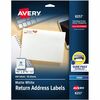 Avery&reg; White Return Address Labels, Sure Feed&reg;, 3/4" x 2-1/4" , 600 Labels (8257) - 3/4" Width x 2 1/4" Length - Permanent Adhesive - Rectangl