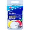 Avery 1-1/4" Key Tags, Split Ring, Assorted Colors, 50 Tags (11026) - Round - 50 - Metal, Card Stock - Assorted